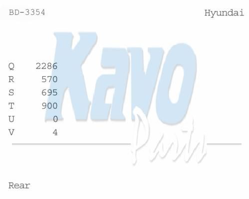 KAVO PARTS Bremžu trumulis BD-3354